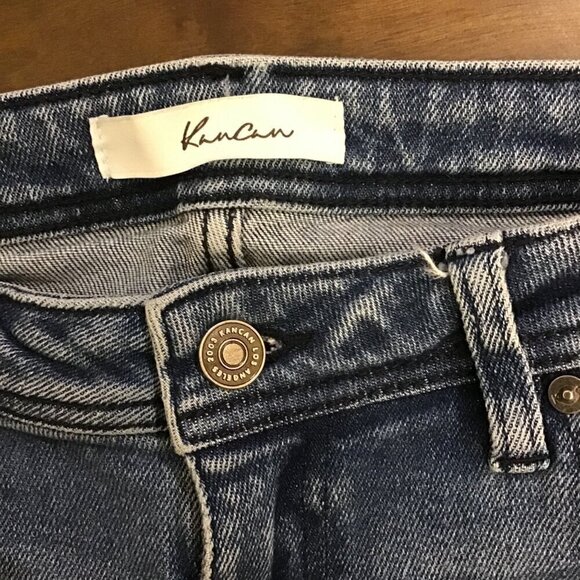 KanCan 11(29) Distressed Women’s Jeans Mid Rise Tapered Leg Stretch KC8575M - Picture 7 of 8